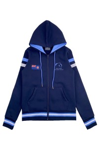 個人設計藍色衛衣拉鏈外套     訂製連帽馬術俱樂部衛衣  衛衣設計公司   跳馬新南威爾士錦標賽     澳洲     Z602 